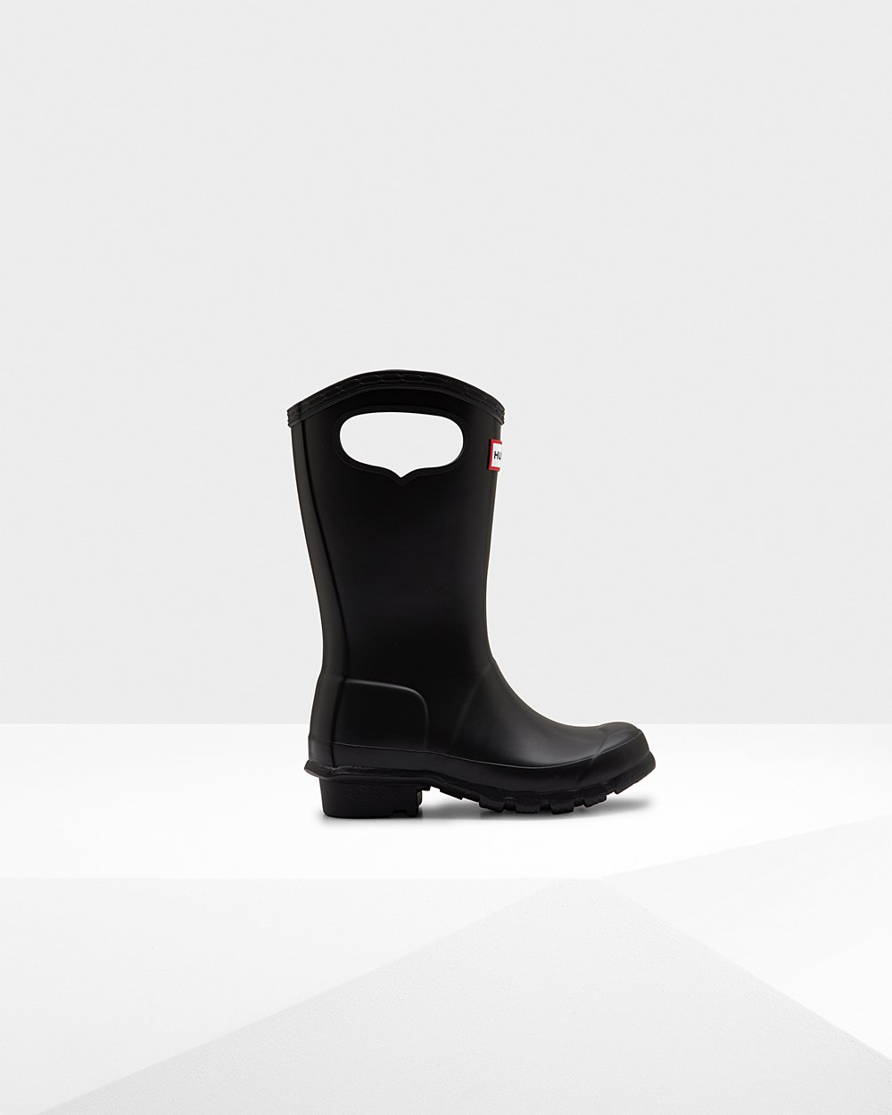 Kids Hunter Original Grab Handle | Rain Boots Black | NZ-13726-BDJV